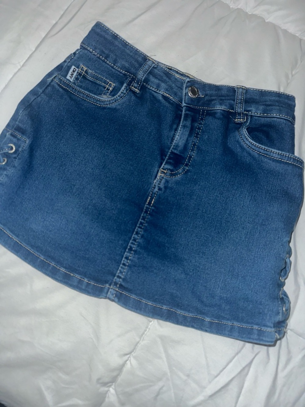 DKNY Girls Dark Blue Denim Skort size 10